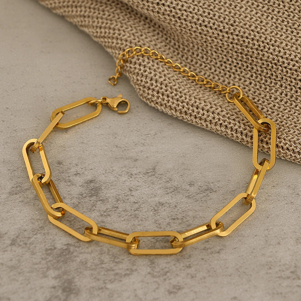 PAPERCLIP Armband | Goud