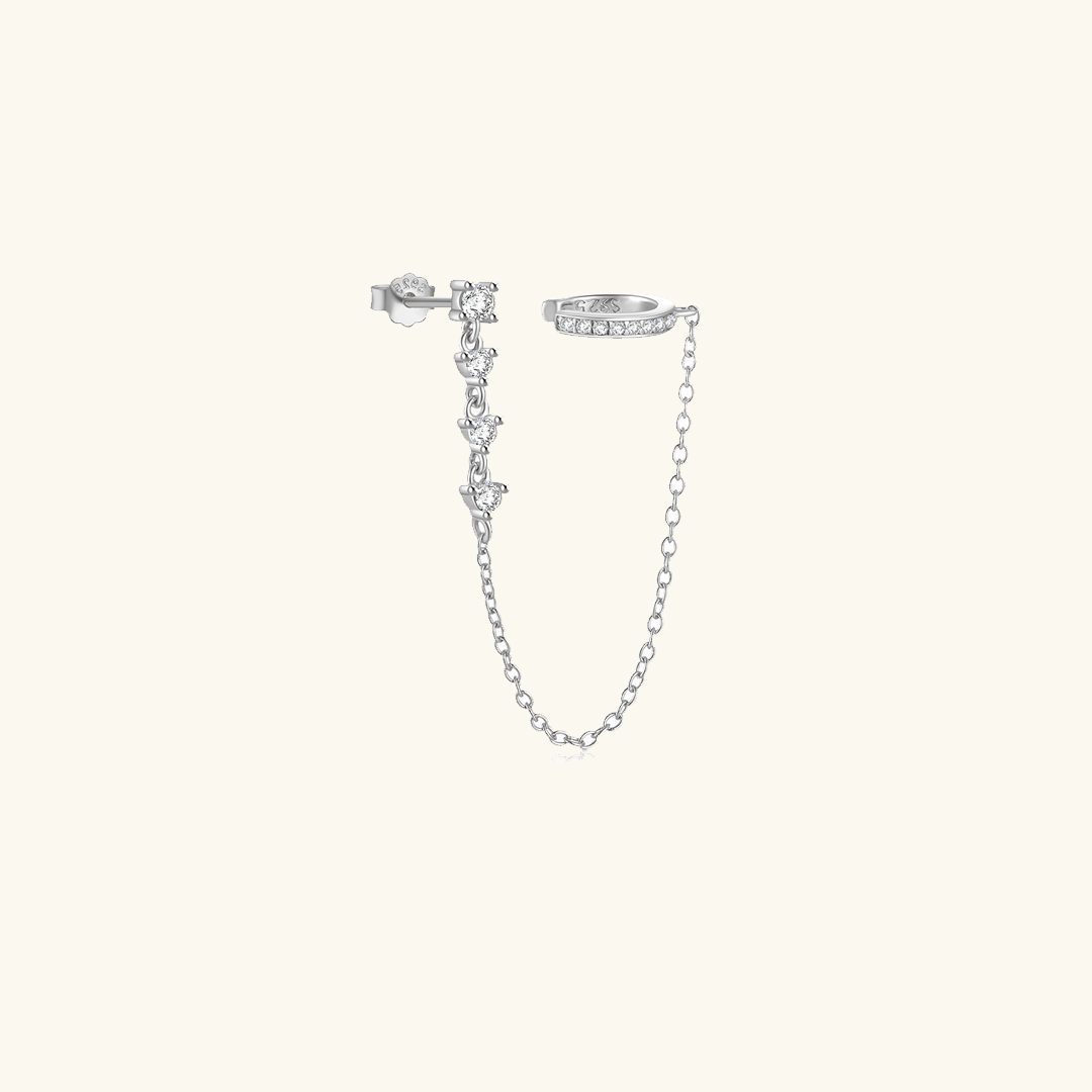 AUDRA Manchet Oorbellen | Zilver