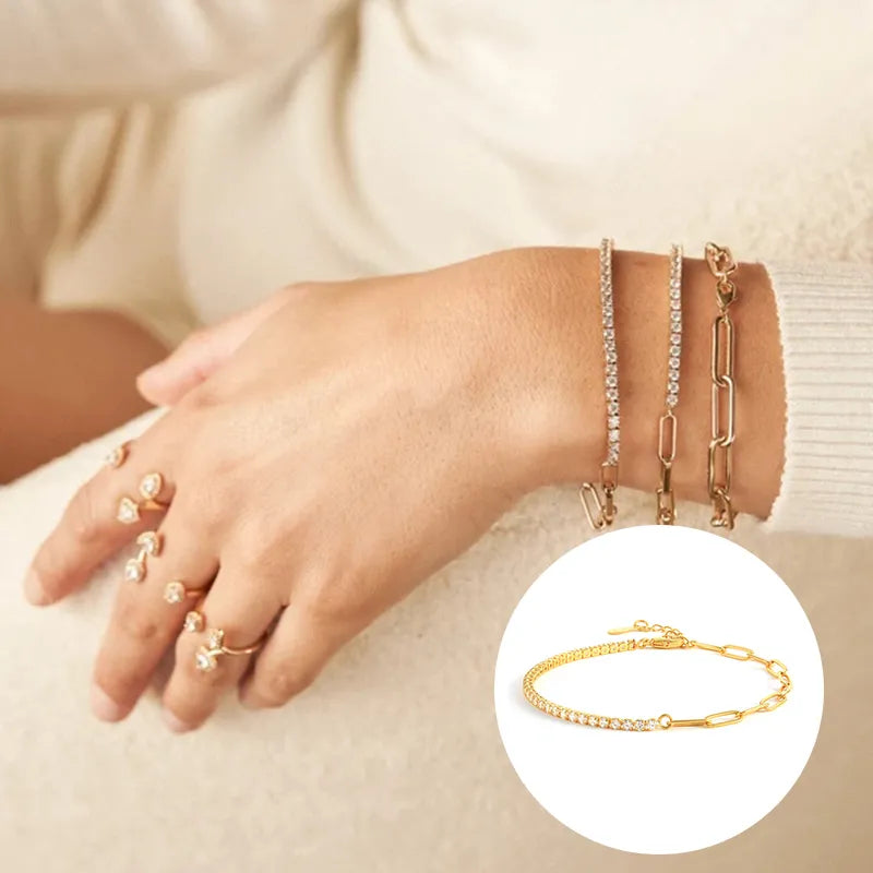 FAE | Paperclip en Tennis Armband