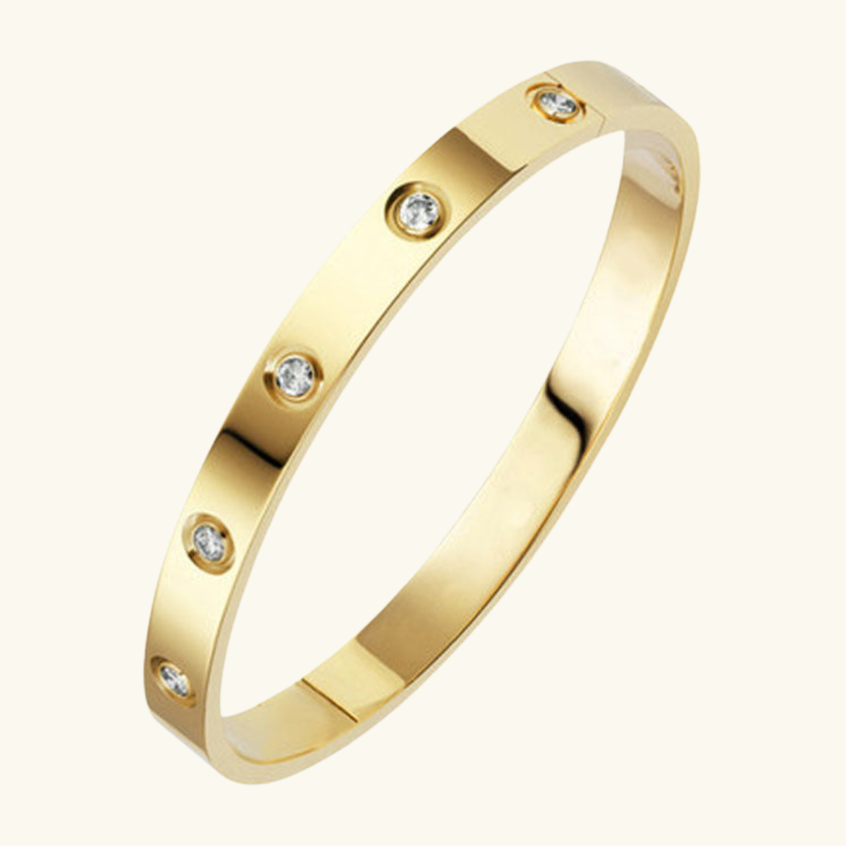 FINET Luxe Armband met Zirkoon | Goud