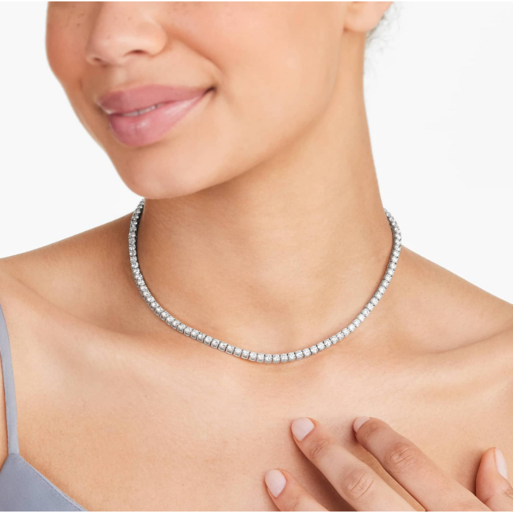 ABBY Klassieke Tennis Ketting | Zilver