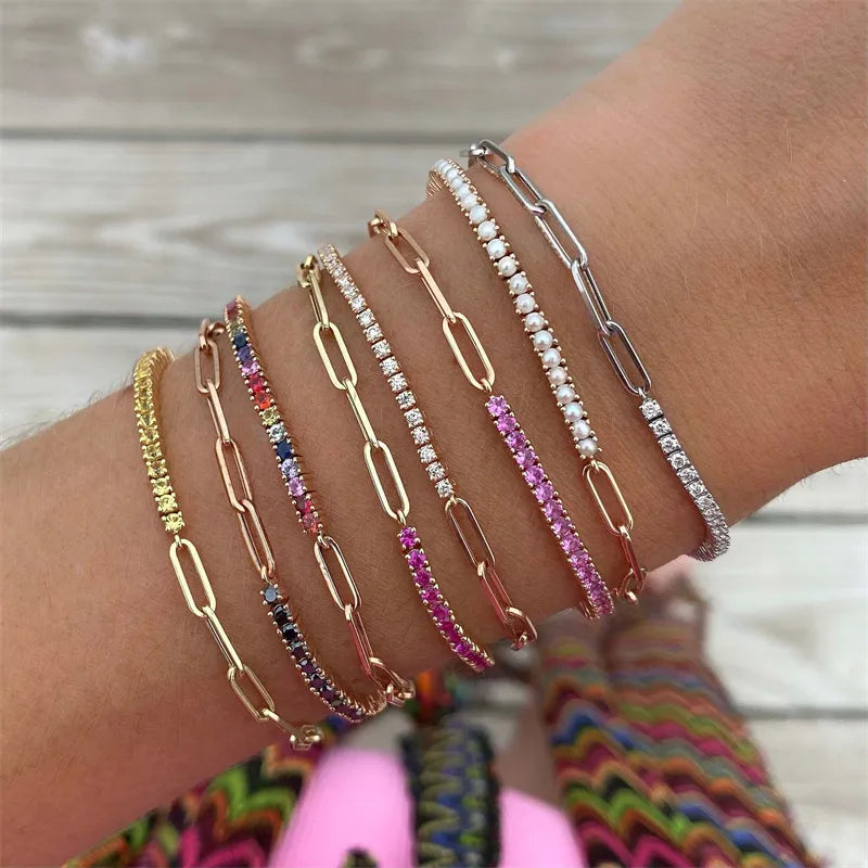 FAE | Paperclip en Tennis Armband