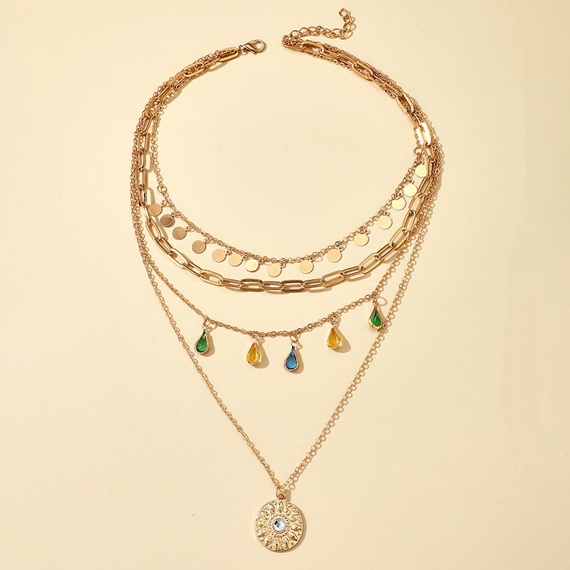 VOOR HAAR | Meerlagen kristallen ketting